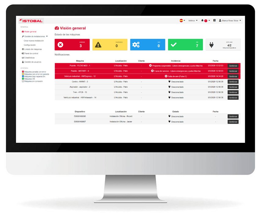 Istobal Automatic Truck and Bus Wash Smart LCD Screen Technology Option